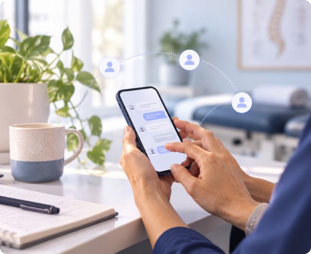 Patient messaging on a phone